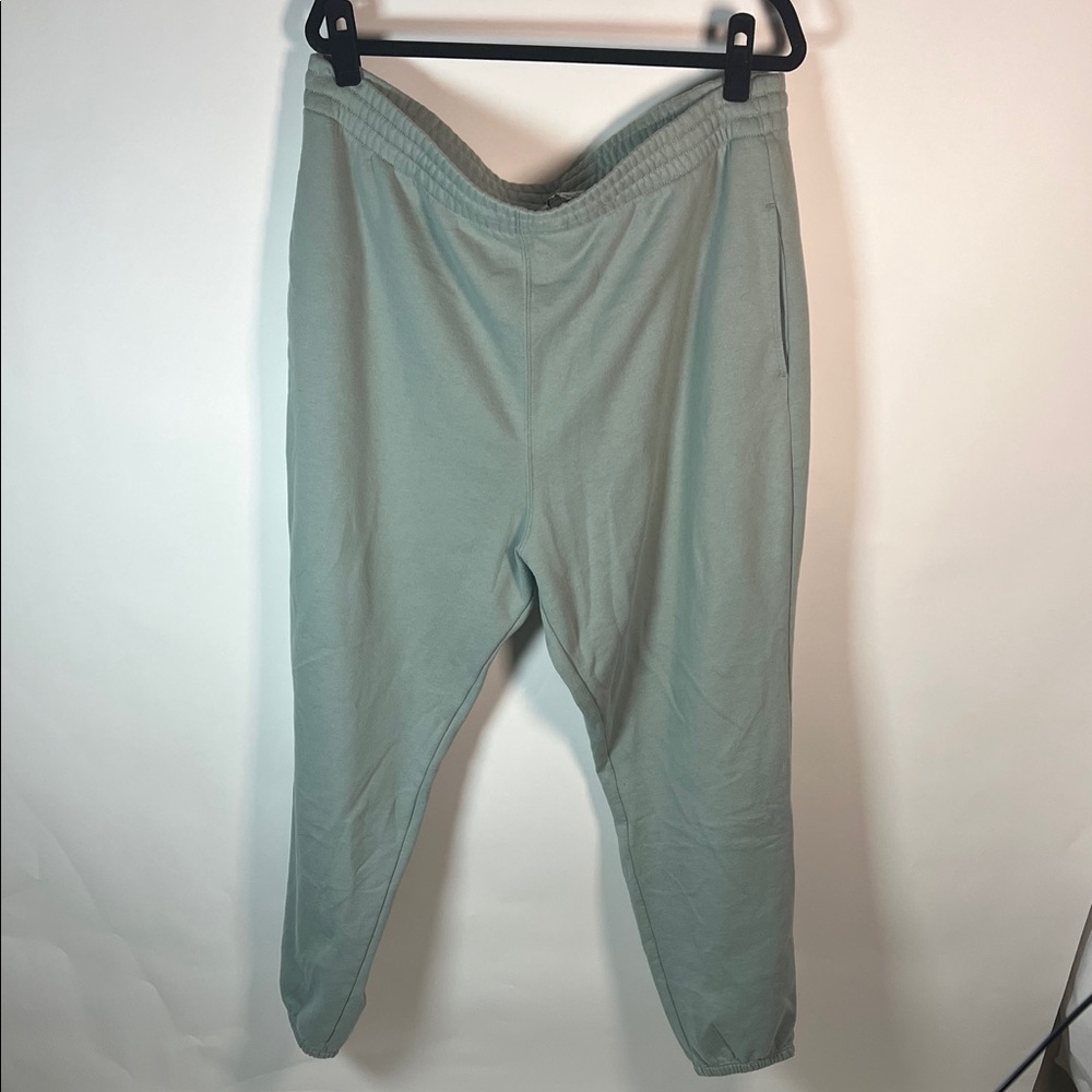 Abercrombie & Fitch seafoam fleece joggers